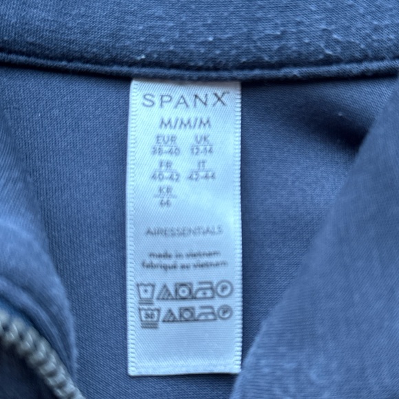 SPANX Dark Blue Quarter-Zip Top - Picture 5 of 7
